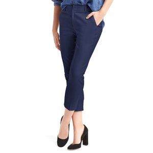 Gap Slim Crop Pants, Polished Cotton Blend, Indigo Blue, 00P